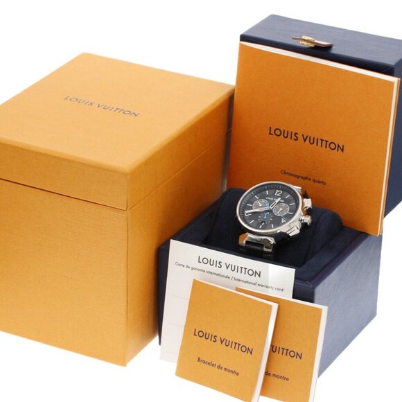 LOUIS VUITTON Tambour Demier Graffit QA094 Chronograph Quartz Men's Watch_850253 - Picture 1 of 7